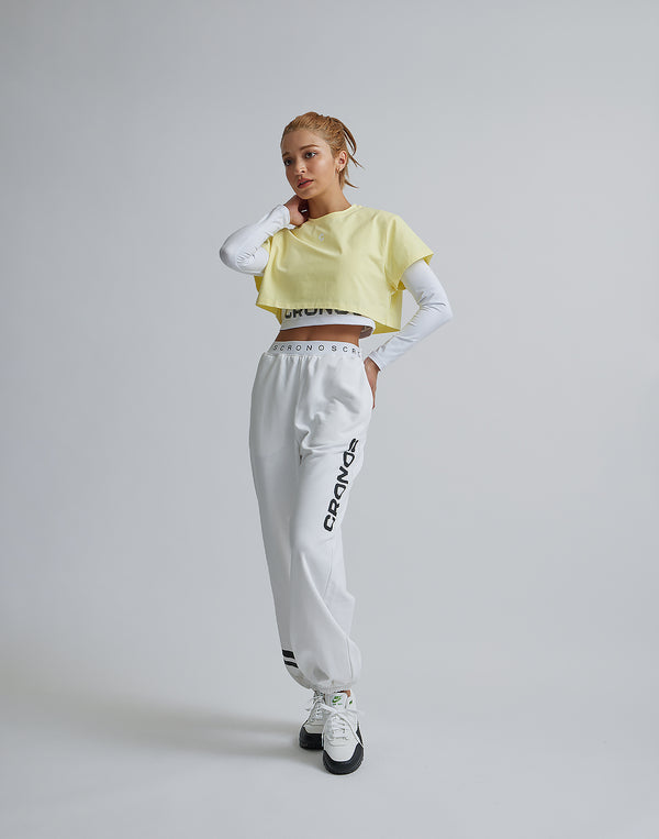 CRONOS WOMEN DESIGN SHORT T-SHIRTS【YELLOW】
