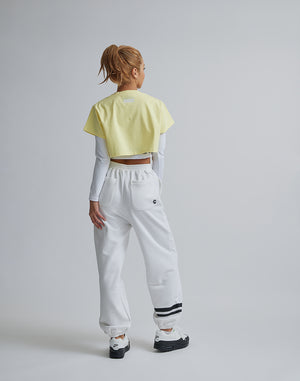CRONOS WOMEN DESIGN SHORT T-SHIRTS【YELLOW】