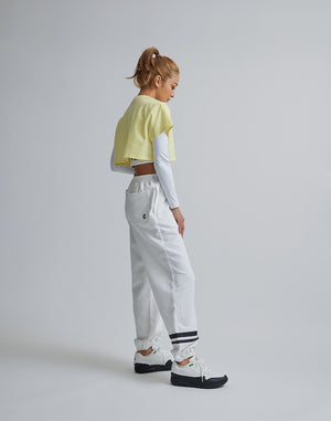 CRONOS WOMEN DESIGN SHORT T-SHIRTS【YELLOW】