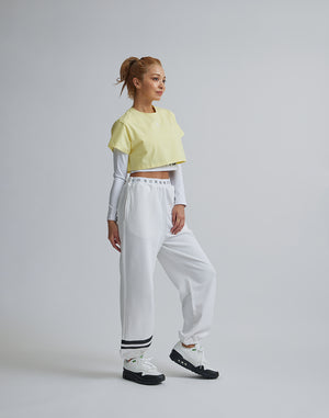 CRONOS WOMEN DESIGN SHORT T-SHIRTS【YELLOW】