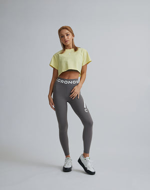 CRONOS WOMEN DESIGN SHORT T-SHIRTS【YELLOW】