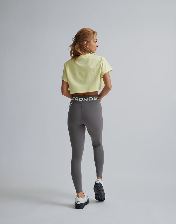 CRONOS WOMEN DESIGN SHORT T-SHIRTS【YELLOW】
