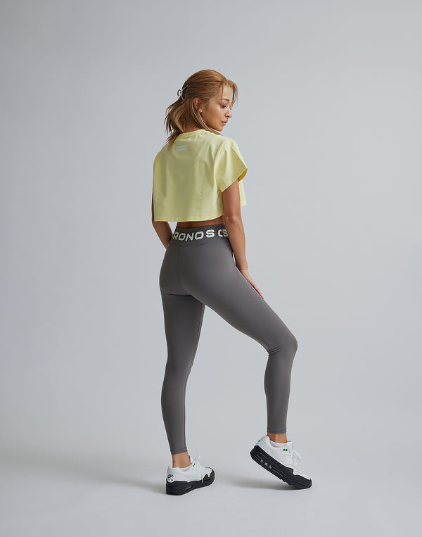 CRONOS WOMEN DESIGN SHORT T-SHIRTS【YELLOW】