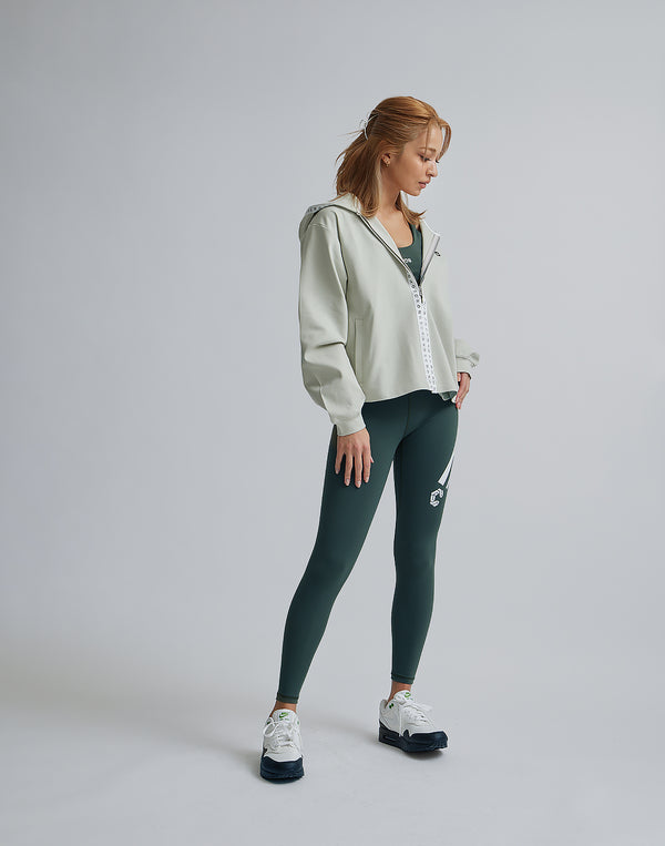 CRONOS WOMEN COMFORT ZIP HOODIE【BEIGE】