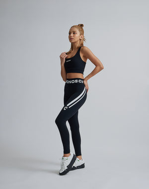 CRONOS WOMEN BACK LOGO STRAP BRA【BLACK】