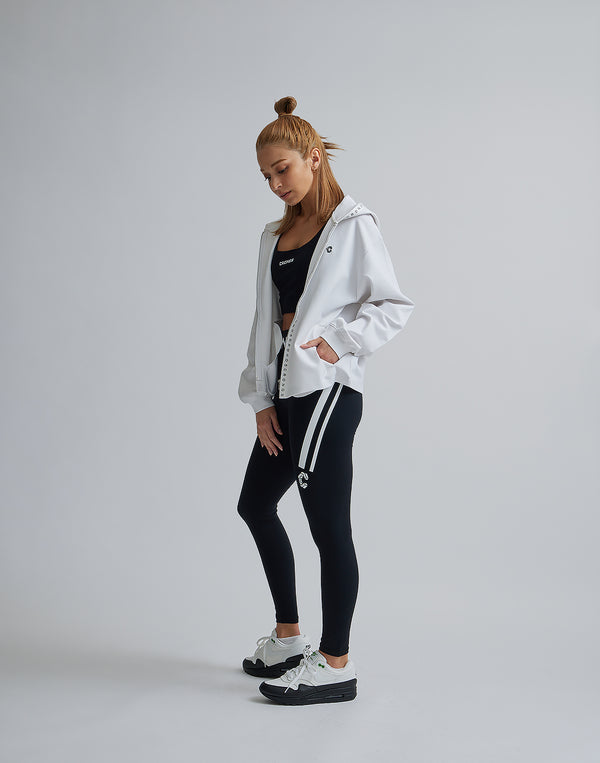 CRONOS WOMEN COMFORT ZIP HOODIE [WHITE]