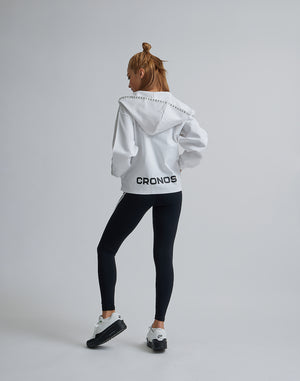 CRONOS WOMEN COMFORT ZIP HOODIE [WHITE]