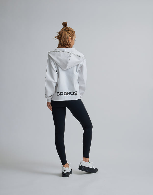 CRONOS WOMEN COMFORT ZIP HOODIE [WHITE]