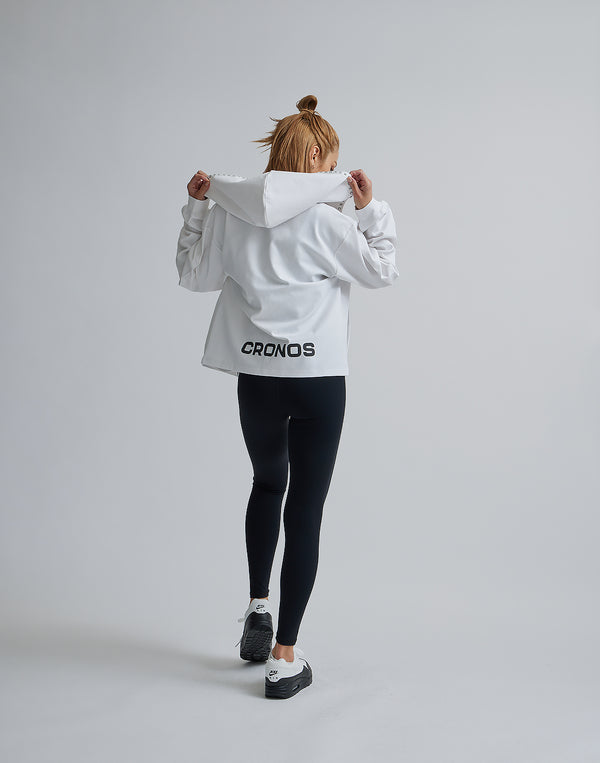 CRONOS WOMEN COMFORT ZIP HOODIE [WHITE]