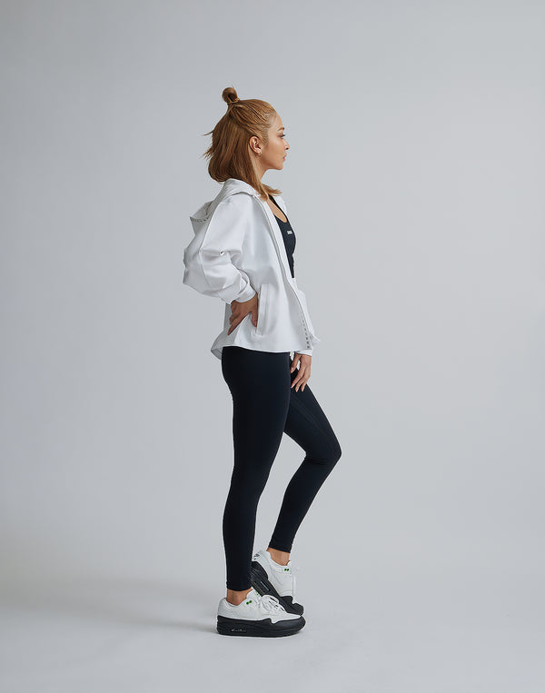 CRONOS WOMEN COMFORT ZIP HOODIE [WHITE]