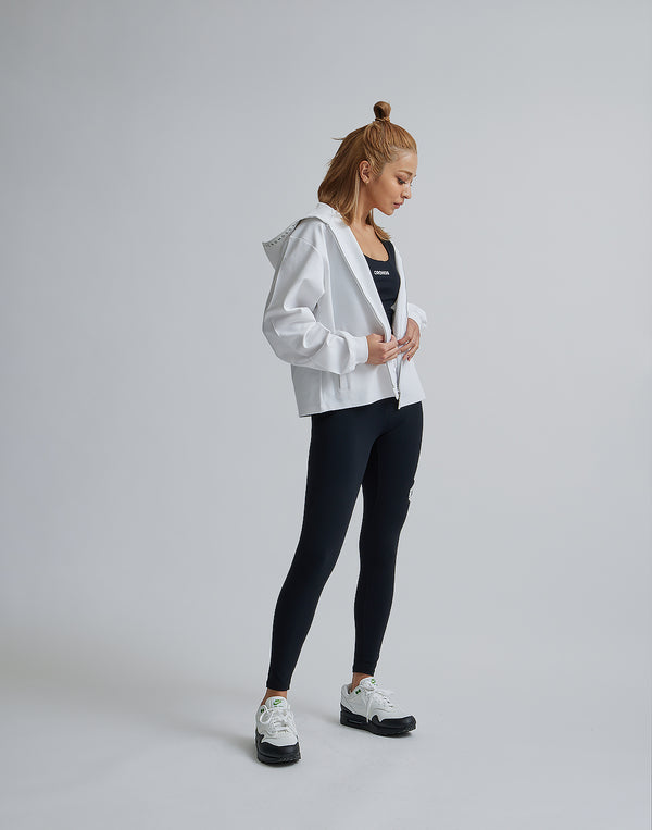 CRONOS WOMEN COMFORT ZIP HOODIE [WHITE]