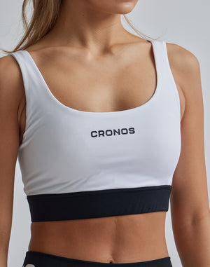 CRONOS WOMEN BACK LOGO STRAP BRA【BLACK】