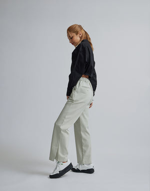 CRONOS WOMEN 2LINE SHORT SHIRTS【BLACK】