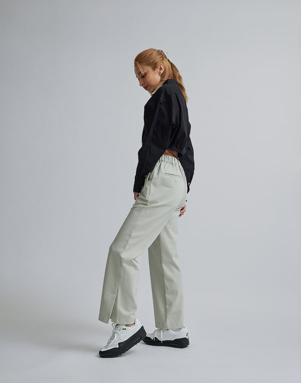 CRONOS WOMEN 2LINE SHORT SHIRTS【BLACK】