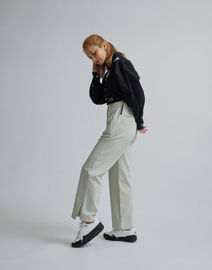 CRONOS WOMEN 2LINE SHORT SHIRTS【BLACK】