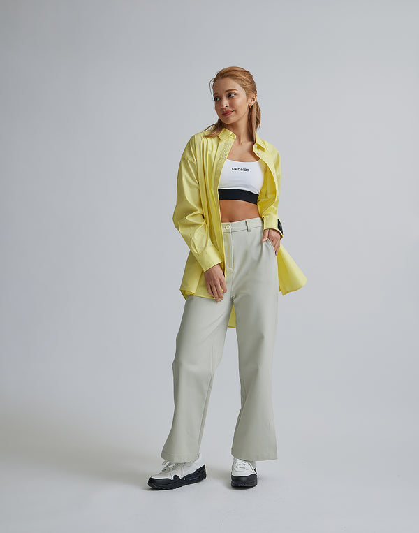 CRONOS WOMEN LOGO LONG SHIRTS【YELLOW】