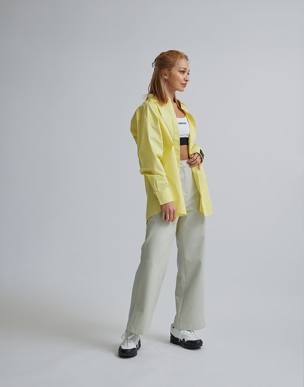 CRONOS WOMEN LOGO LONG SHIRTS【YELLOW】
