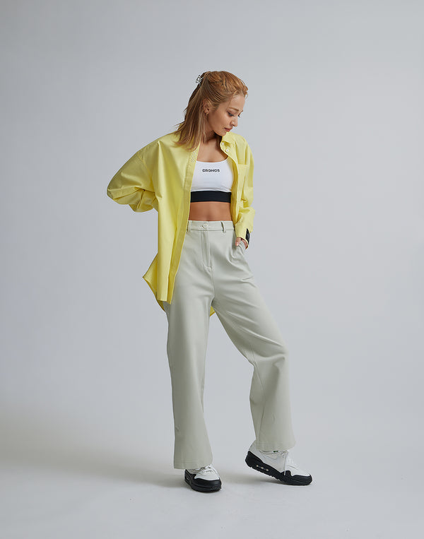 CRONOS WOMEN LOGO LONG SHIRTS【YELLOW】