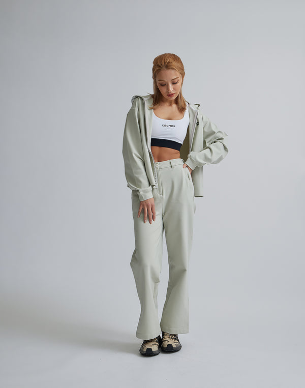 CRONOS WOMEN EASY CARE STRETCH PANTS【BEIGE】