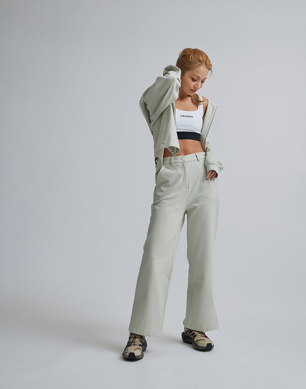 CRONOS WOMEN EASY CARE STRETCH PANTS【BEIGE】