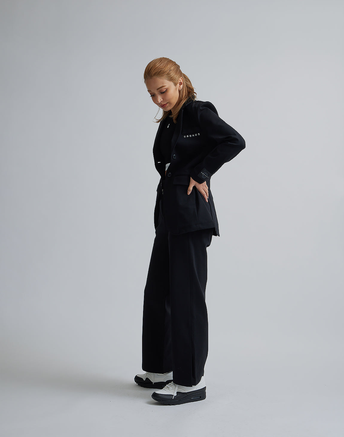 CRONOS WOMEN EASY CARE STRETCH PANTS【BLACK】 – クロノス CRONOS Official Store