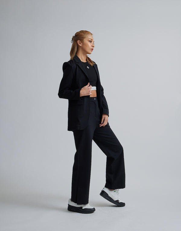 CRONOS WOMEN EASY CARE STRETCH PANTS【BLACK】