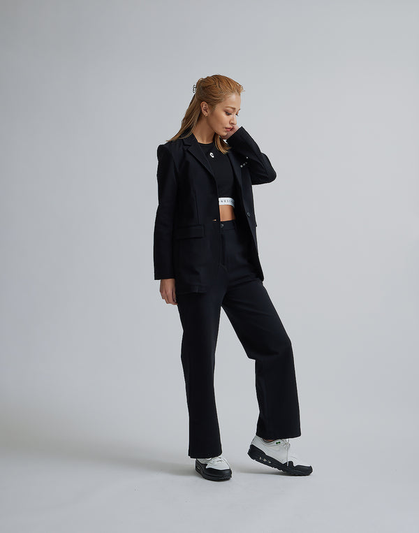CRONOS WOMEN EASY CARE STRETCH PANTS【BLACK】