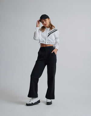 CRONOS WOMEN 2LINE SHORT SHIRTS【WHITE】