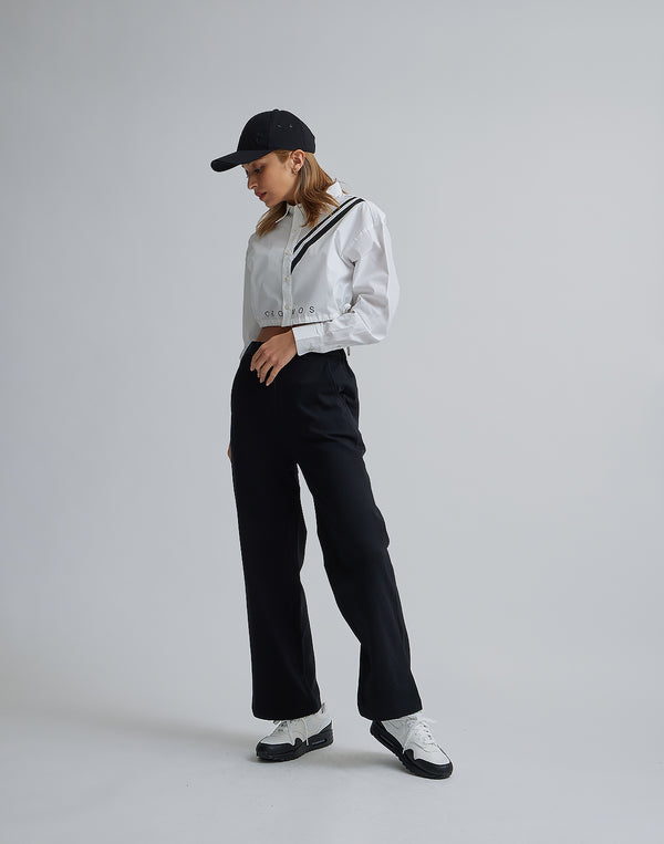 CRONOS WOMEN EASY CARE STRETCH PANTS【BLACK】