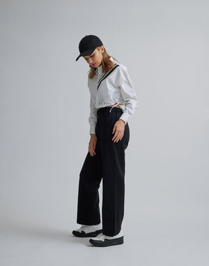 CRONOS WOMEN 2LINE SHORT SHIRTS【WHITE】