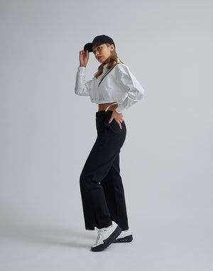 CRONOS WOMEN EASY CARE STRETCH PANTS【BLACK】