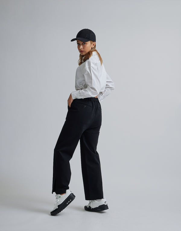 CRONOS WOMEN EASY CARE STRETCH PANTS【BLACK】