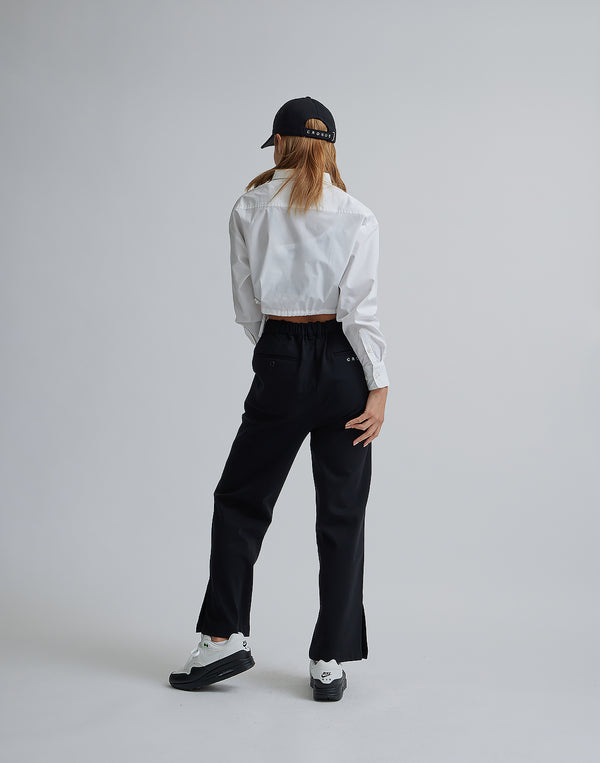 CRONOS WOMEN 2LINE SHORT SHIRTS【WHITE】