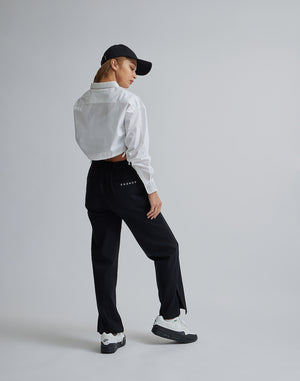 CRONOS WOMEN EASY CARE STRETCH PANTS【BLACK】