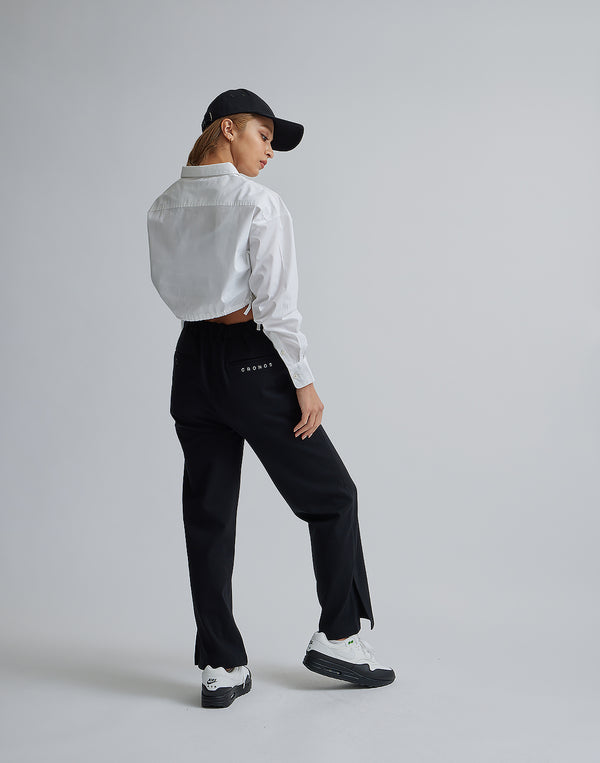 CRONOS WOMEN EASY CARE STRETCH PANTS【BLACK】