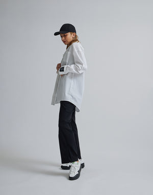 CRONOS WOMEN LOGO LONG SHIRTS【WHITE】