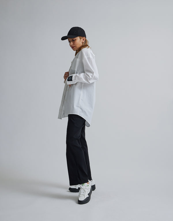 CRONOS WOMEN LOGO LONG SHIRTS【WHITE】