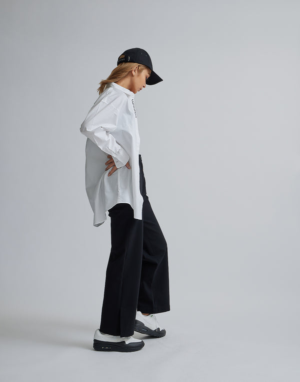 CRONOS WOMEN LOGO LONG SHIRTS【WHITE】