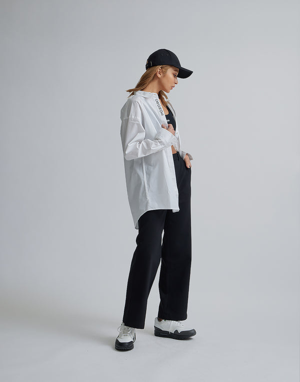 CRONOS WOMEN LOGO LONG SHIRTS【WHITE】