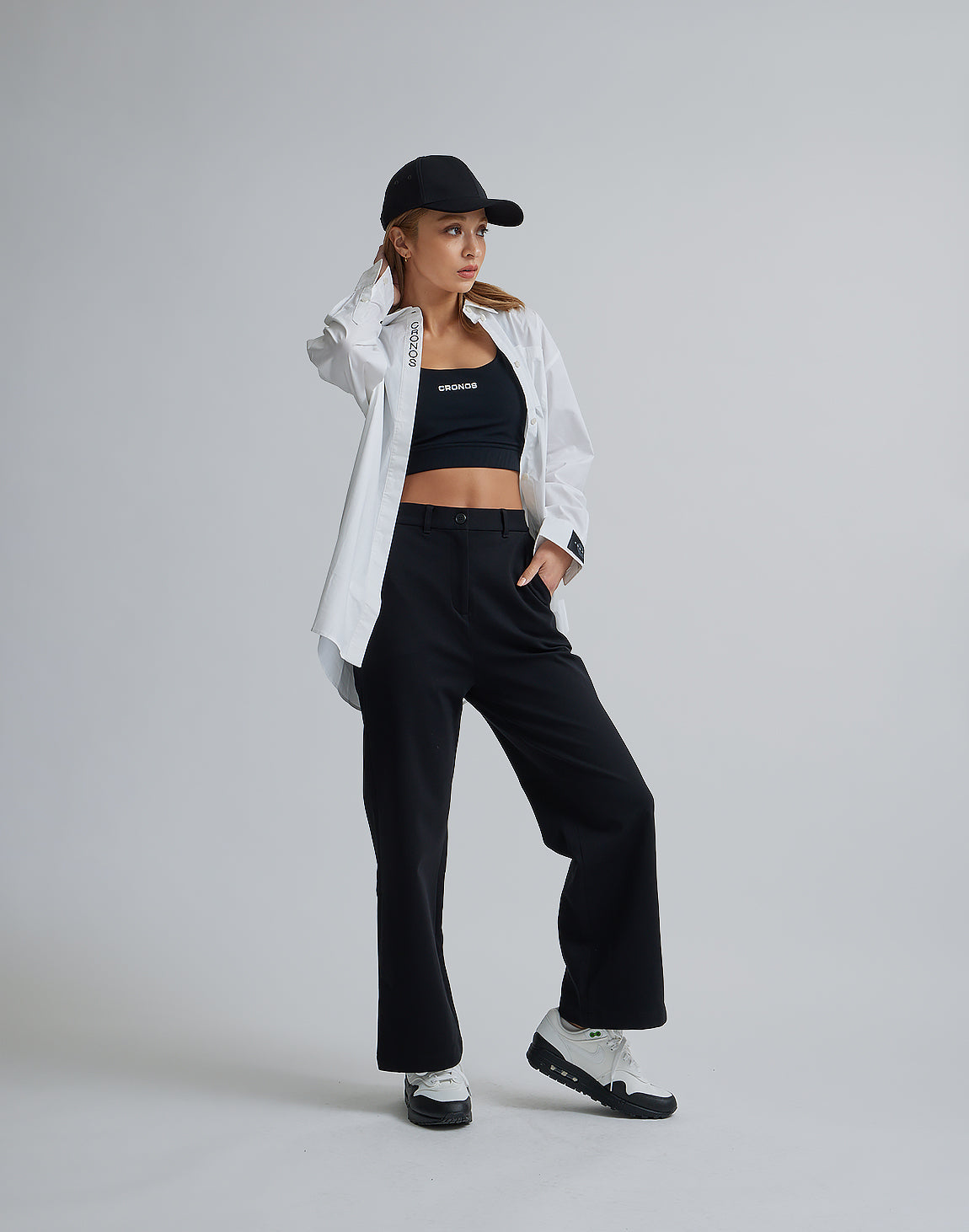 CRONOS BLACK STRETCH PANTS【BLACK×WHITE】 – クロノス CRONOS