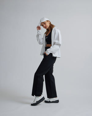 CRONOS WOMEN EASY CARE STRETCH PANTS【BLACK】