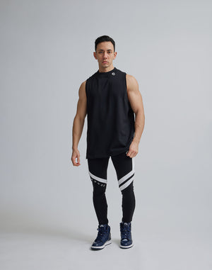CRONOS MOCK NECK TANKTOP [BLACK]