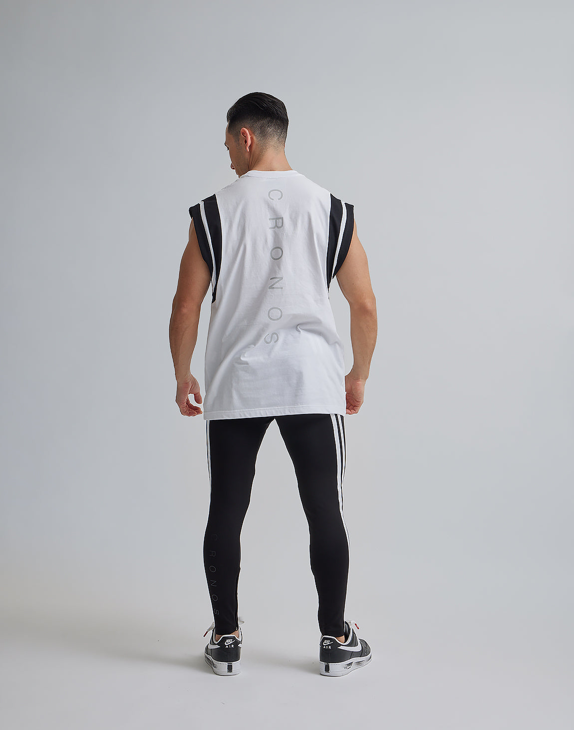 CRONOS ホワイトsleeveless CRONOS Mesh back sleeveless【WHITE】