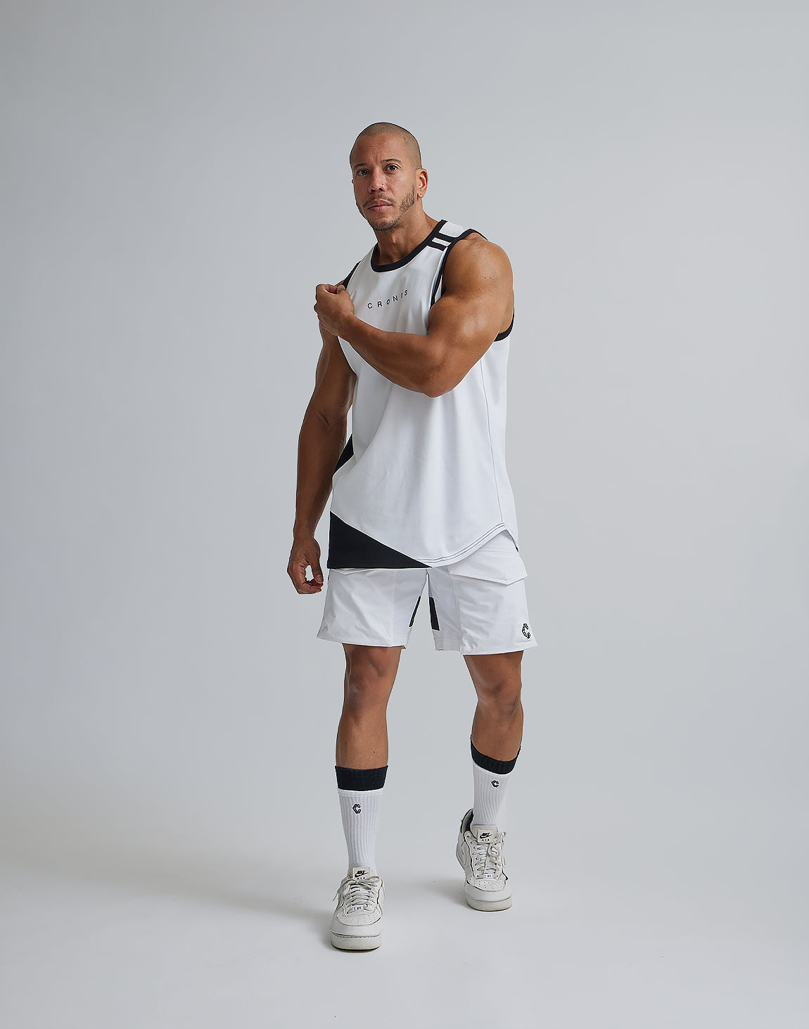 CRONOS タンクトップ ブラック/ホワイト CRONOS STRINGER TANKTOP【WHITE×BLACK】 – クロノス CRONOS