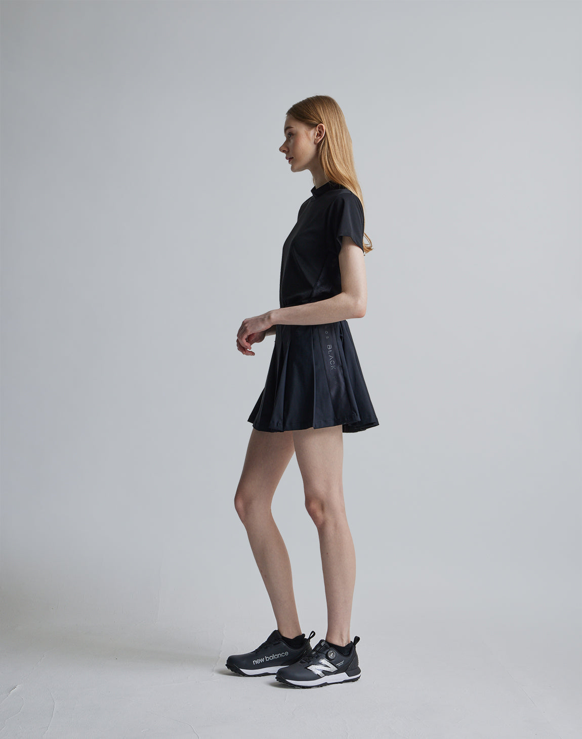 CRONOS BLACK SIDE LINE MOCKNECK【BLACK】