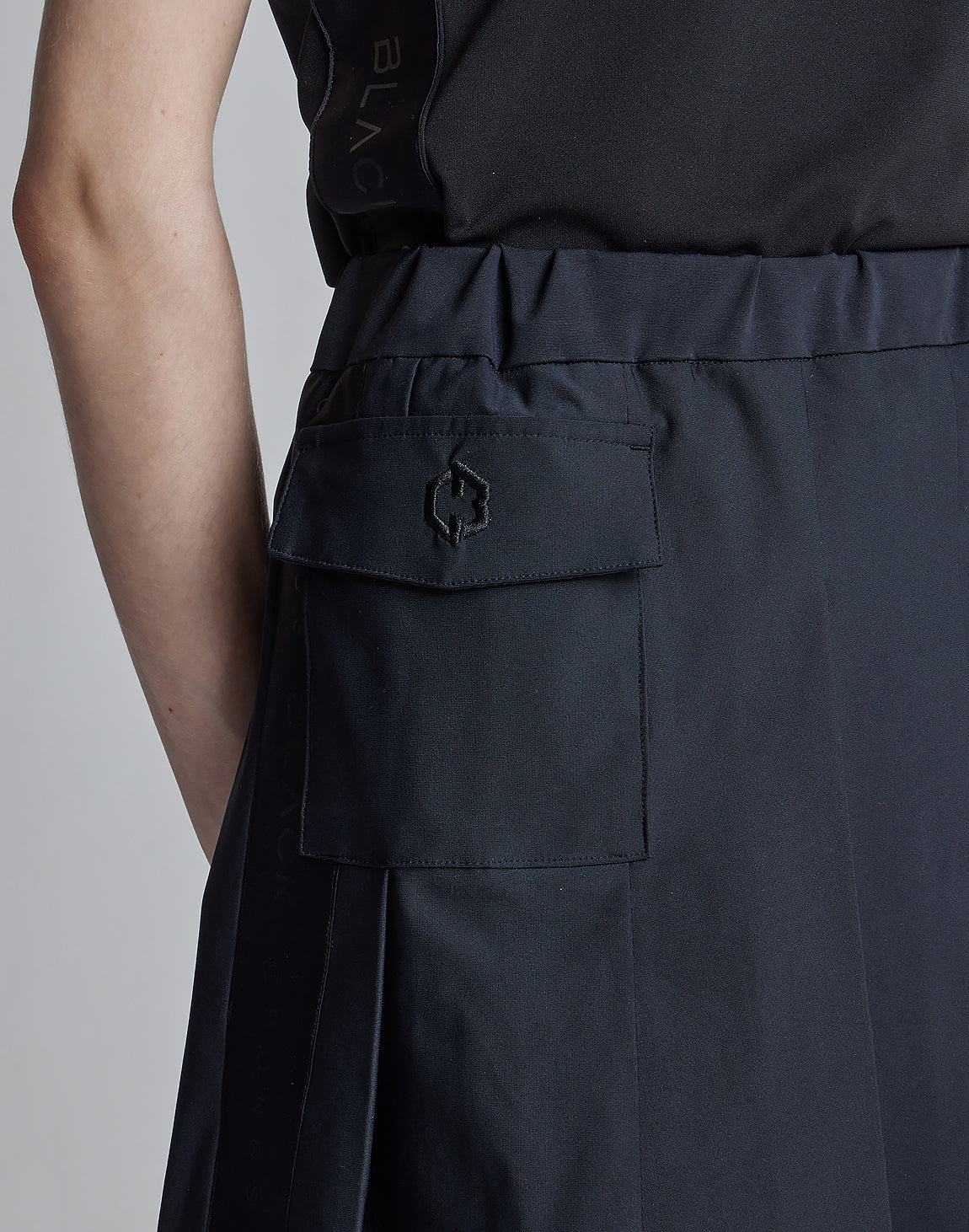 CRONOS BLACK SKIRT【WHITE】