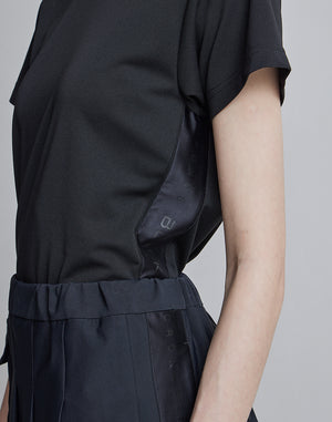 CRONOS BLACK SIDE LINE MOCKNECK [WHITE]