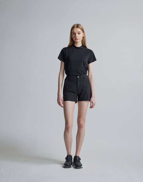 CRONOS BLACK SIDE LINE SHORTS [BLACK]