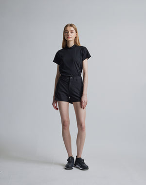 CRONOS BLACK SIDE LINE SHORTS [BLACK]