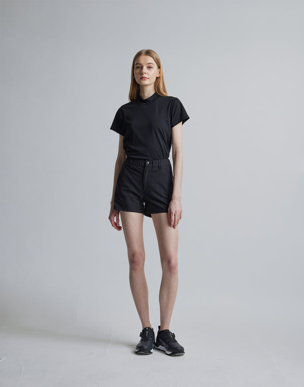 CRONOS BLACK SIDE LINE SHORTS [BLACK]